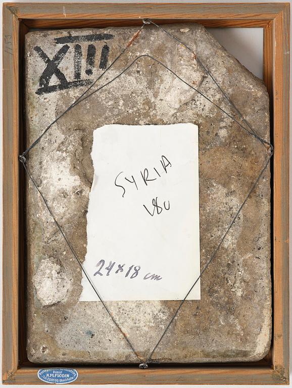 An Ottoman ceramic tile, 18th century.