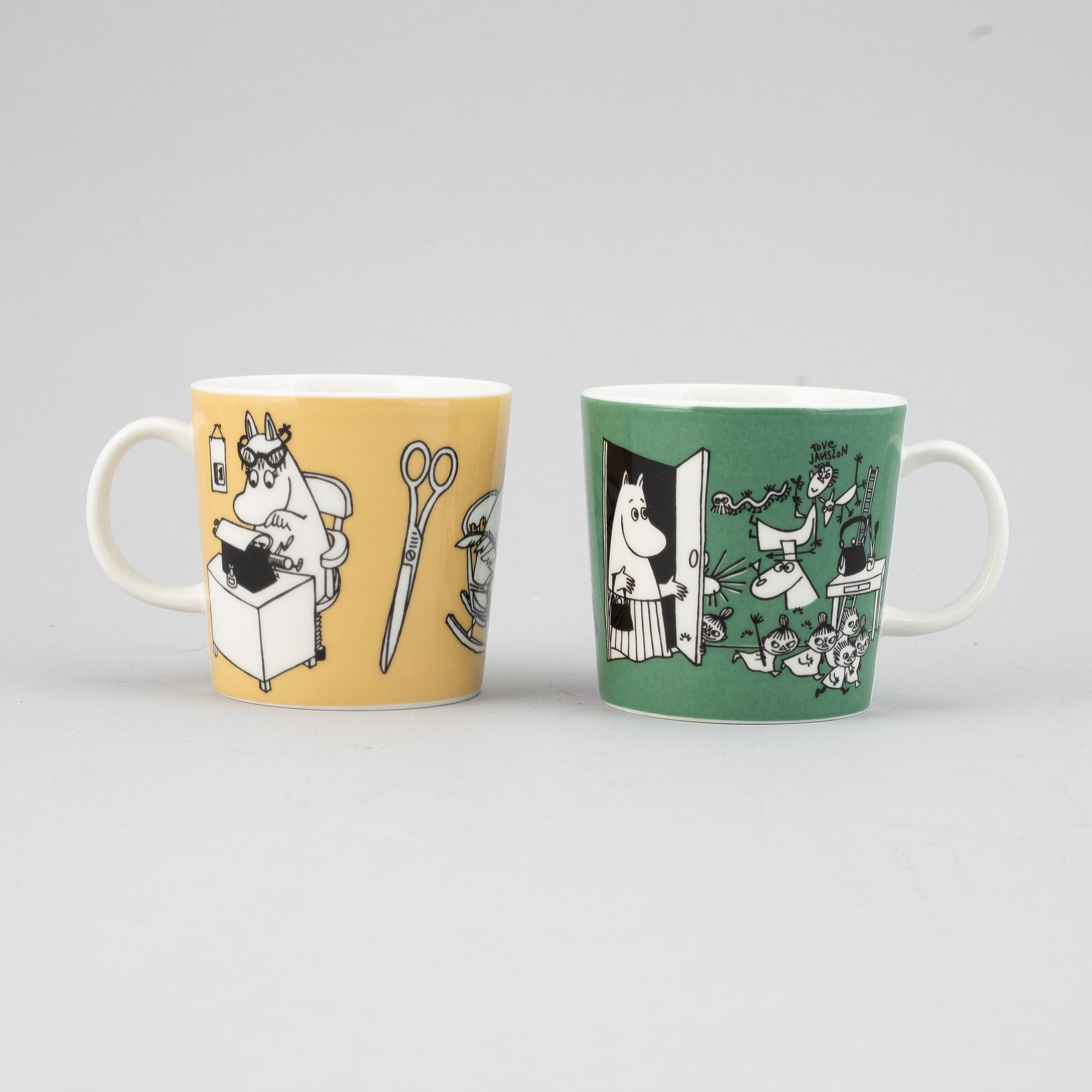 Muminmuggar, 2 st, porslin, Moomin Characters/Bulls, Arabia, Finland.