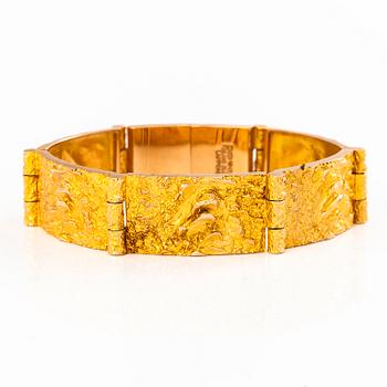 BJÖRN WECKSTRÖM, ARMBAND, "Fantasi", 14K guld. Lapponia 1972.