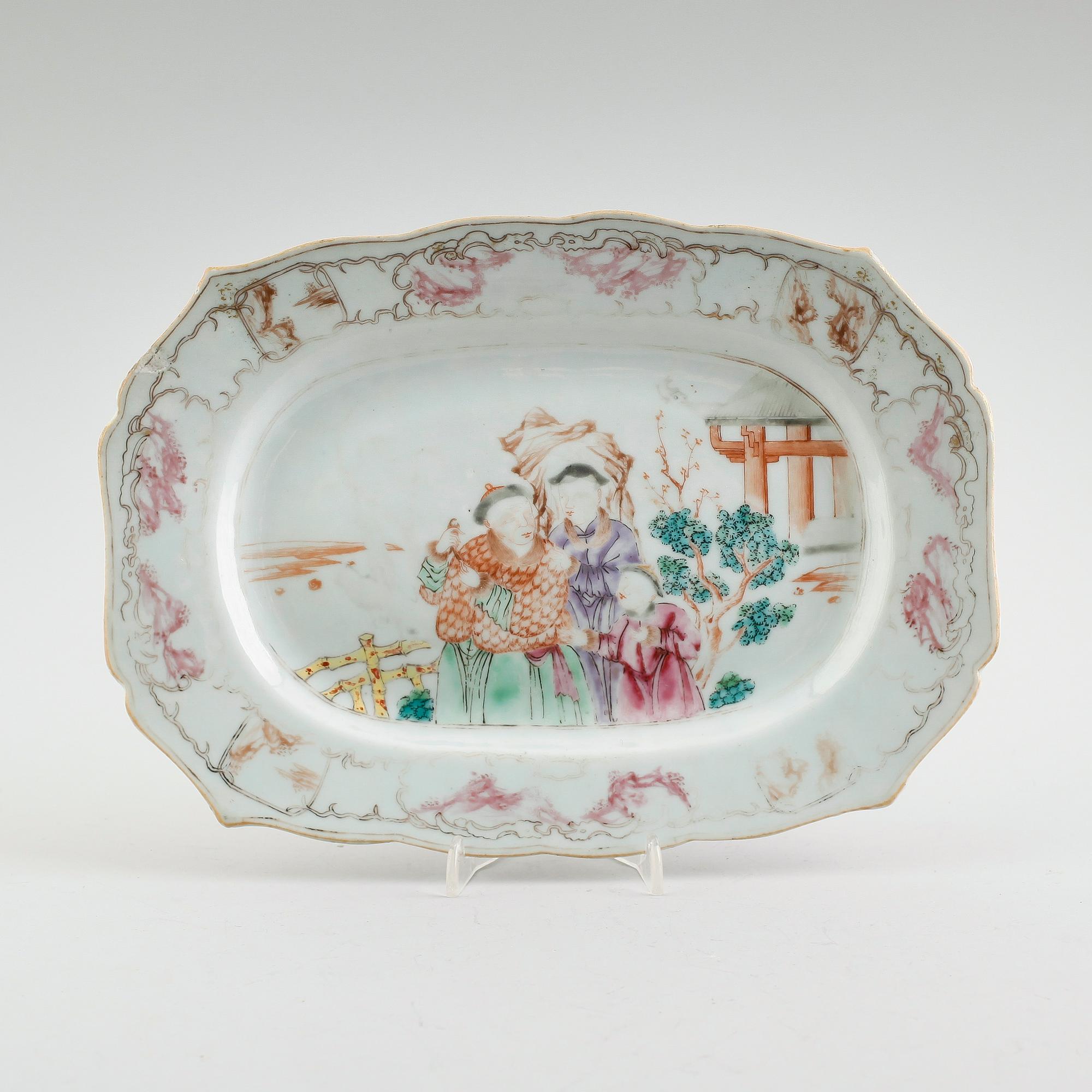 STEKFAT, porslin, Kina, Qianlong 1736-1795.