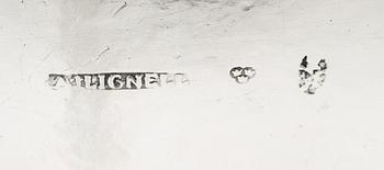 SOCKERSKRIN, silver, Anders Johan Lignell, Sundsvall 1806-1842. Vikt ca 229 gram.