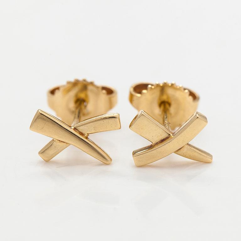 Tiffany & Co, Paloma Picasso, korvakorut, "X Kiss", 18K kultaa.