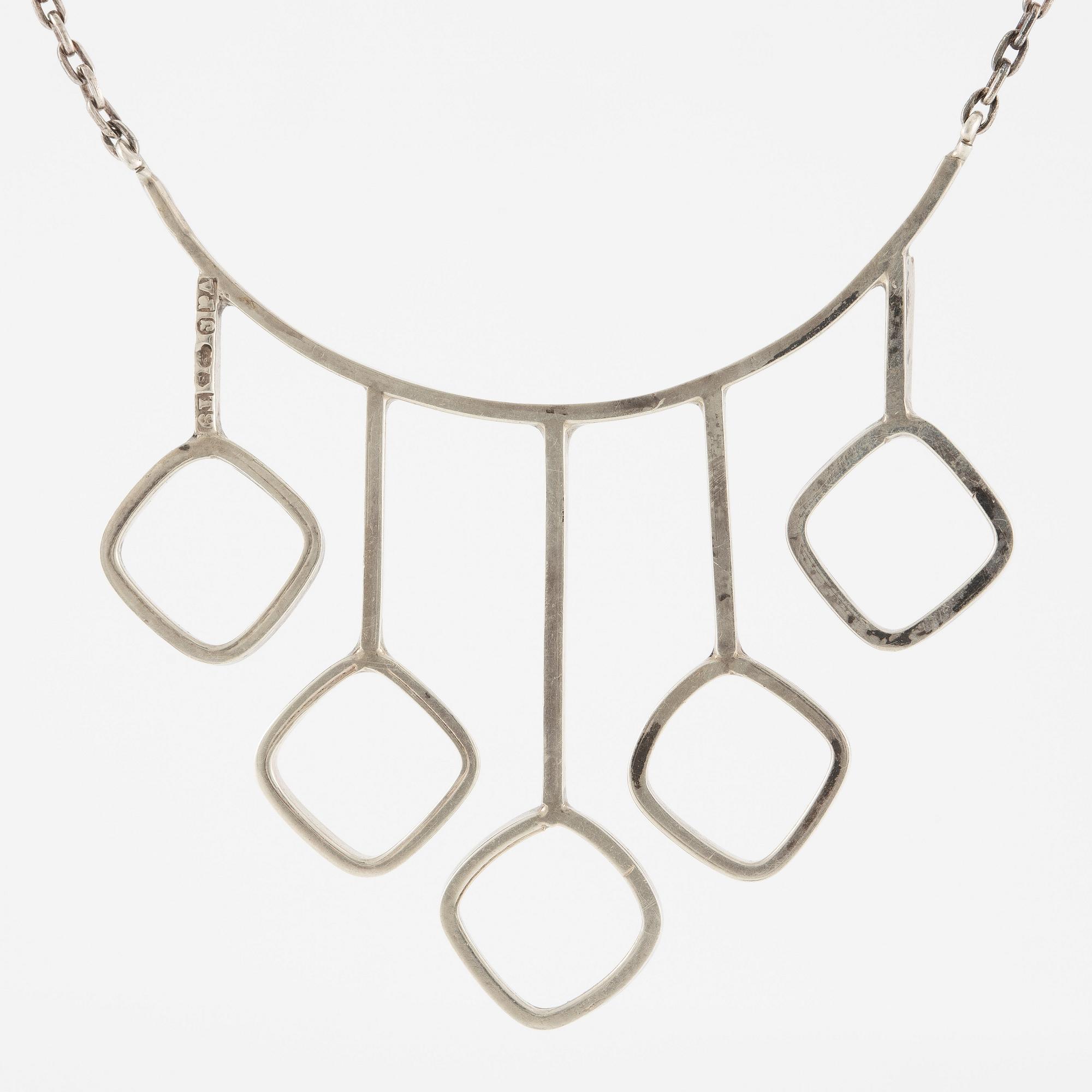 Necklace, silver, Victor Jansson.