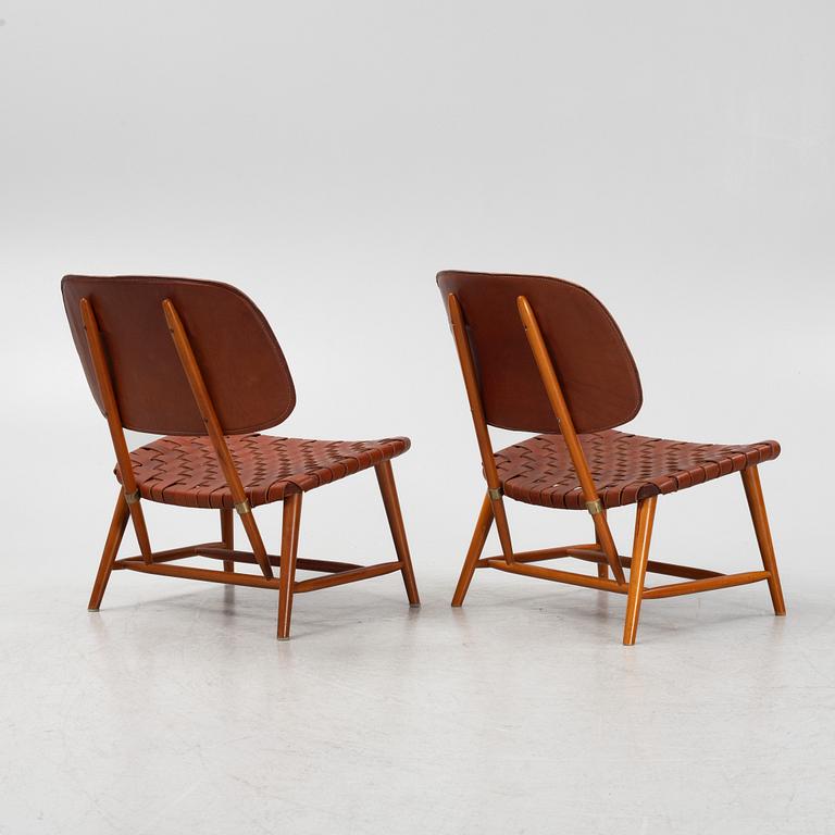 Alf Svensson, fåtöljer ett par, "TeVe", Bra Bohag, Studio Ljungs Industrier 1950-tal.