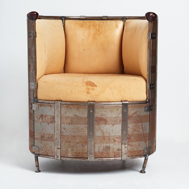 Mats Theselius, an easy chair, "Älgskinnsfåtöljen", Källemo, Sweden post 1991.