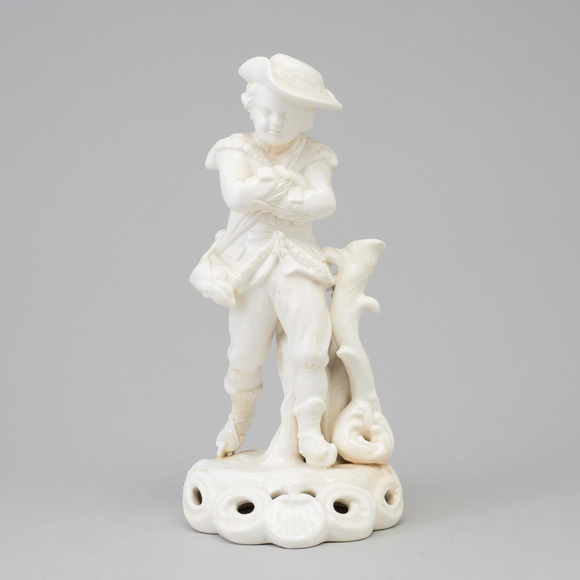 FIGURIN, porslin. med Derby-liknande märke. England, tidigt 1900-tal.