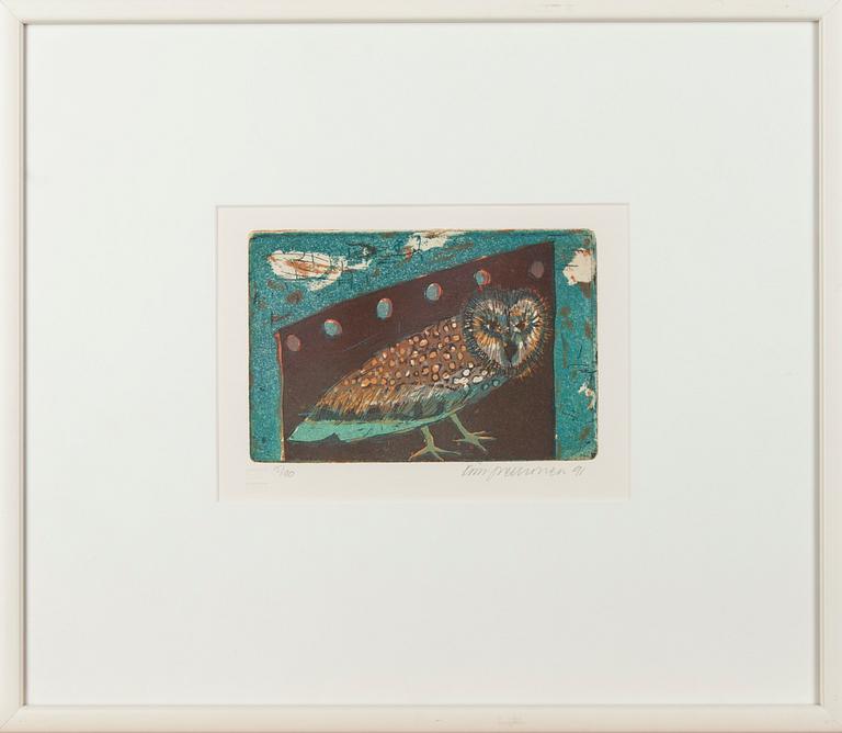 KIRSI NEUVONEN, etsning, signerad, daterad 91 och numrerad 15/90.