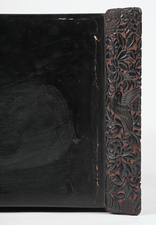 A lacquer display cabinet, late 19th century.