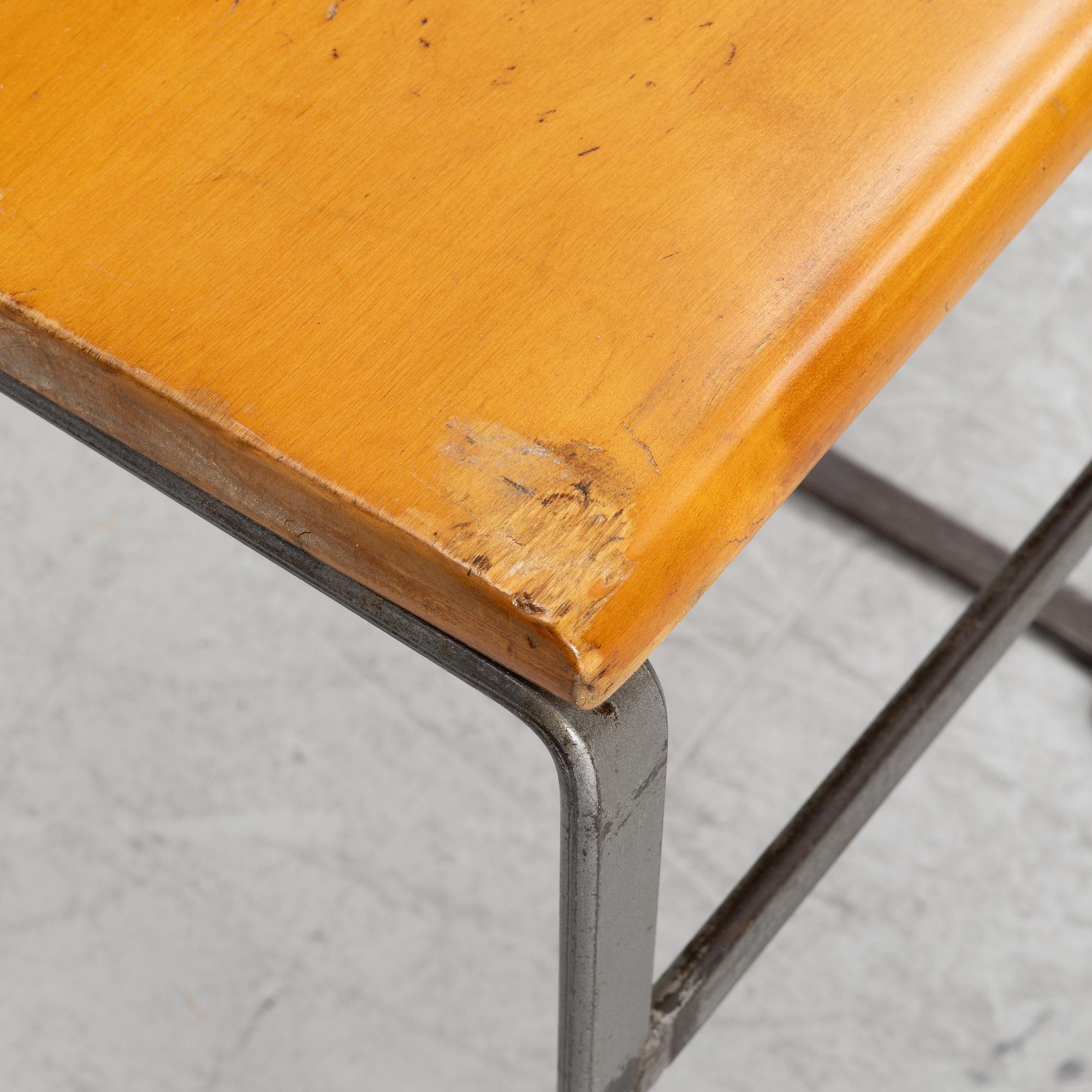 Six 'Chair 10', mid-20th century. Grythyttan's steel furniture. First half of the 20th century.