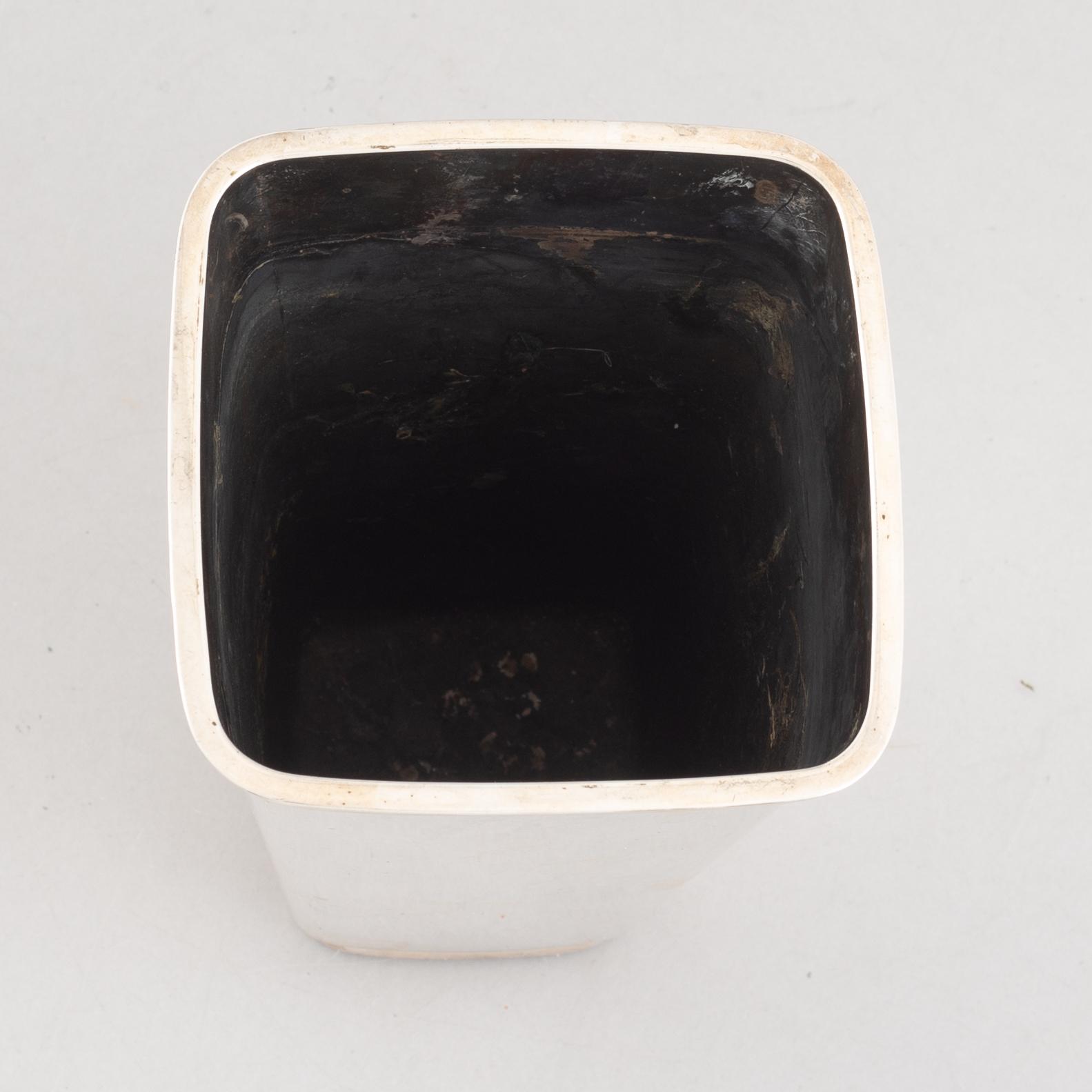 A Swedish Sterling Silver Vase, mark of Åke Strömdahl, fot Hugo Strömdahl AB, Stockholm 1959.