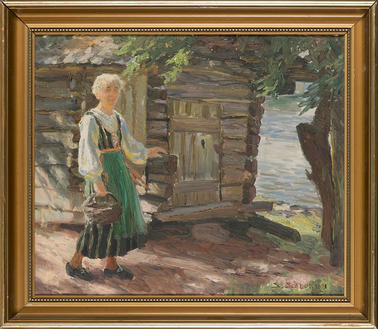Santeri Salokivi, 'Woman in Folk Costume'.