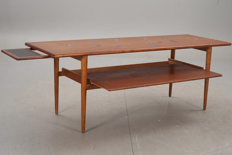 SOFFBORD, teak, troligen Danmark, 1960-tal.