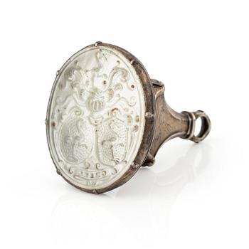 171. Seal for Claes Grill and Anna Johanna (I) Grill, mid-18th century.