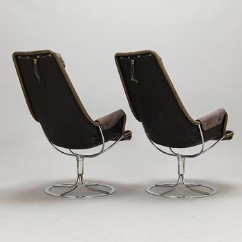 Bruno Mathsson, fåtöljer, ett par, "Jetson", Dux. Formgiven år 1969.