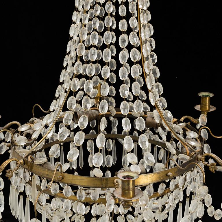 A mid 20th century empire style chandelier.