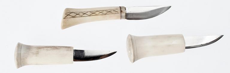 SAMEKNIVAR, 5 st, några sign, bla Thore Sunna.