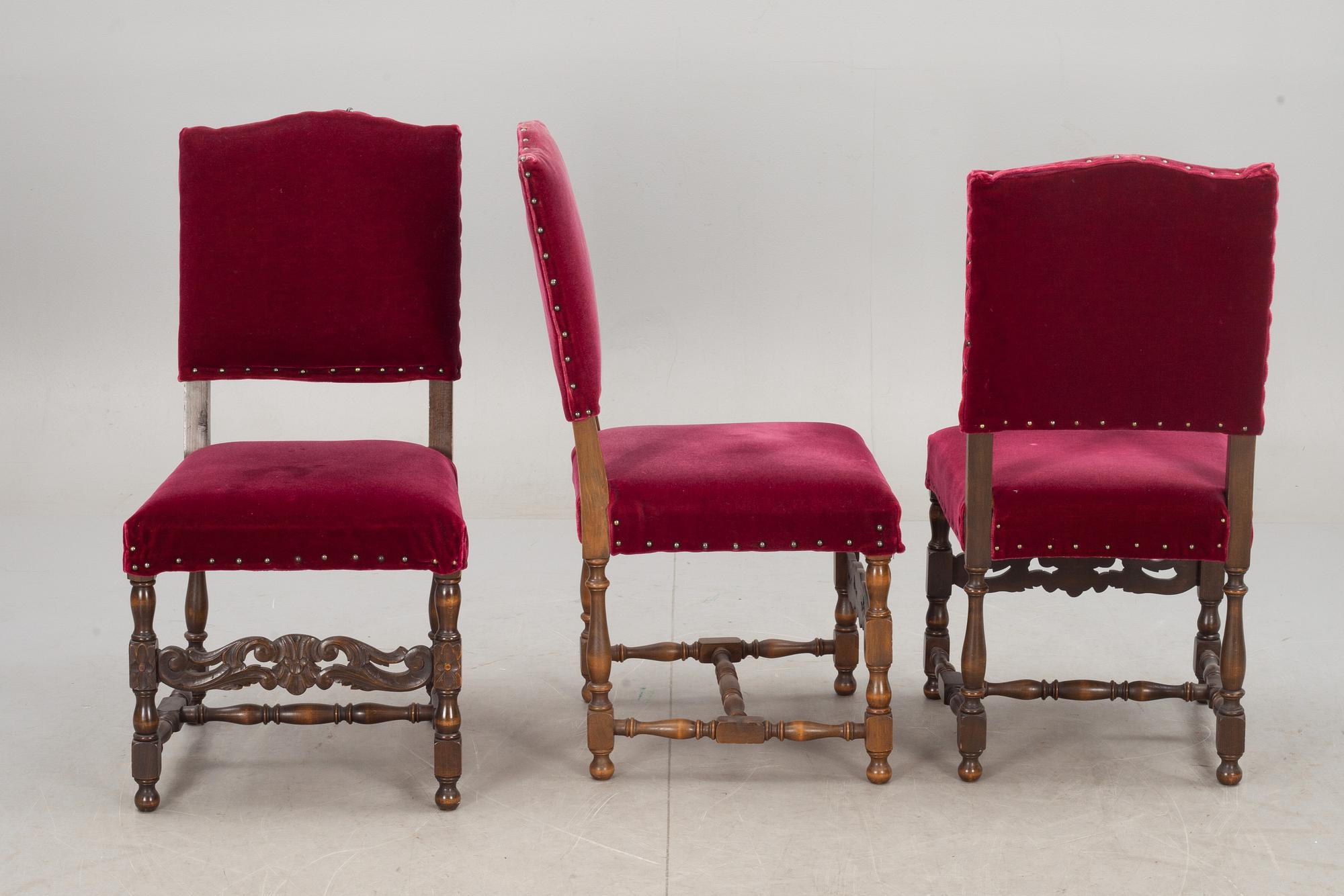 MATSALSMÖBLEMANG, 16 delar. Barockstil, 1900-talets mitt.