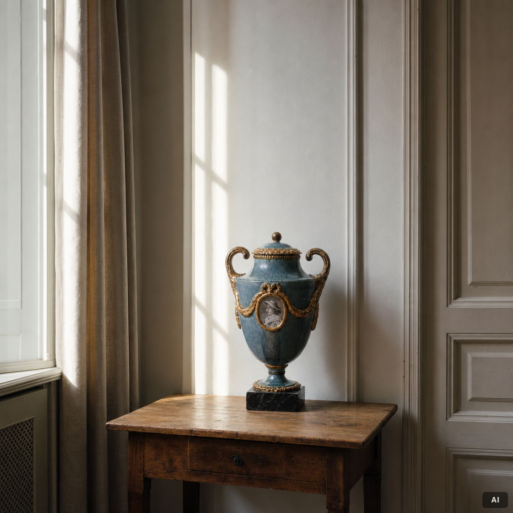 A flintware jar from Marieberg, 18th century.