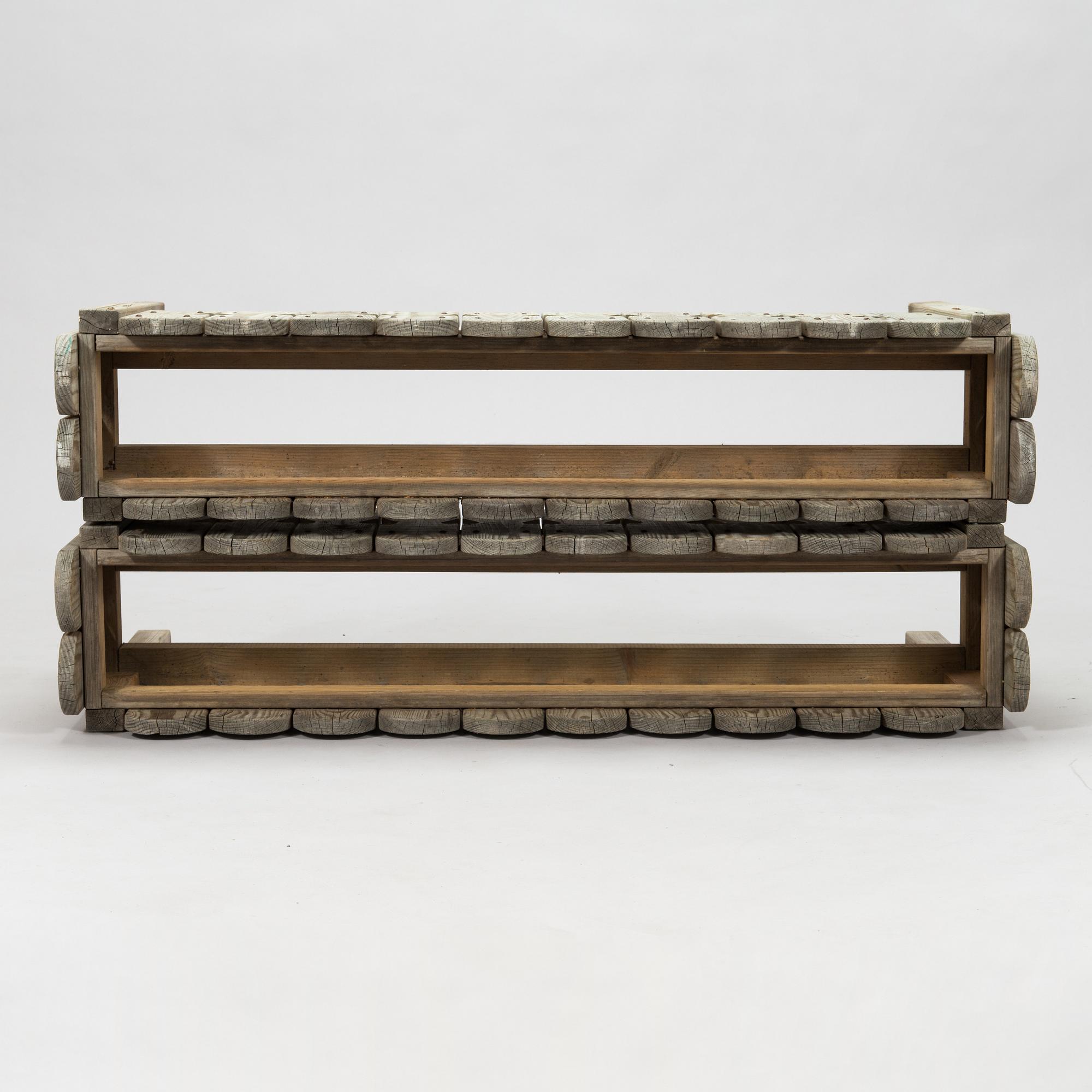 Blombänk, ett par, furu.