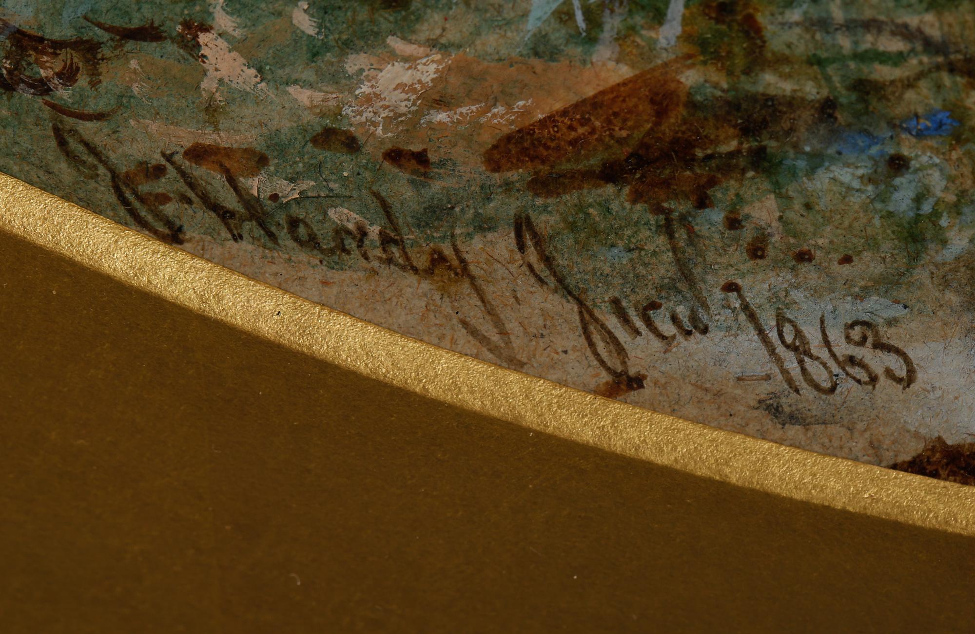 OKÄND KONSTNÄR, gouache, signerad D Hardy? och daterad 1863.