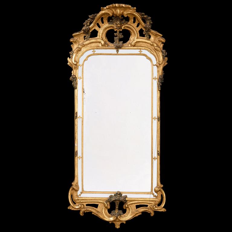 A Swedish Rococo 1760's century mirror.