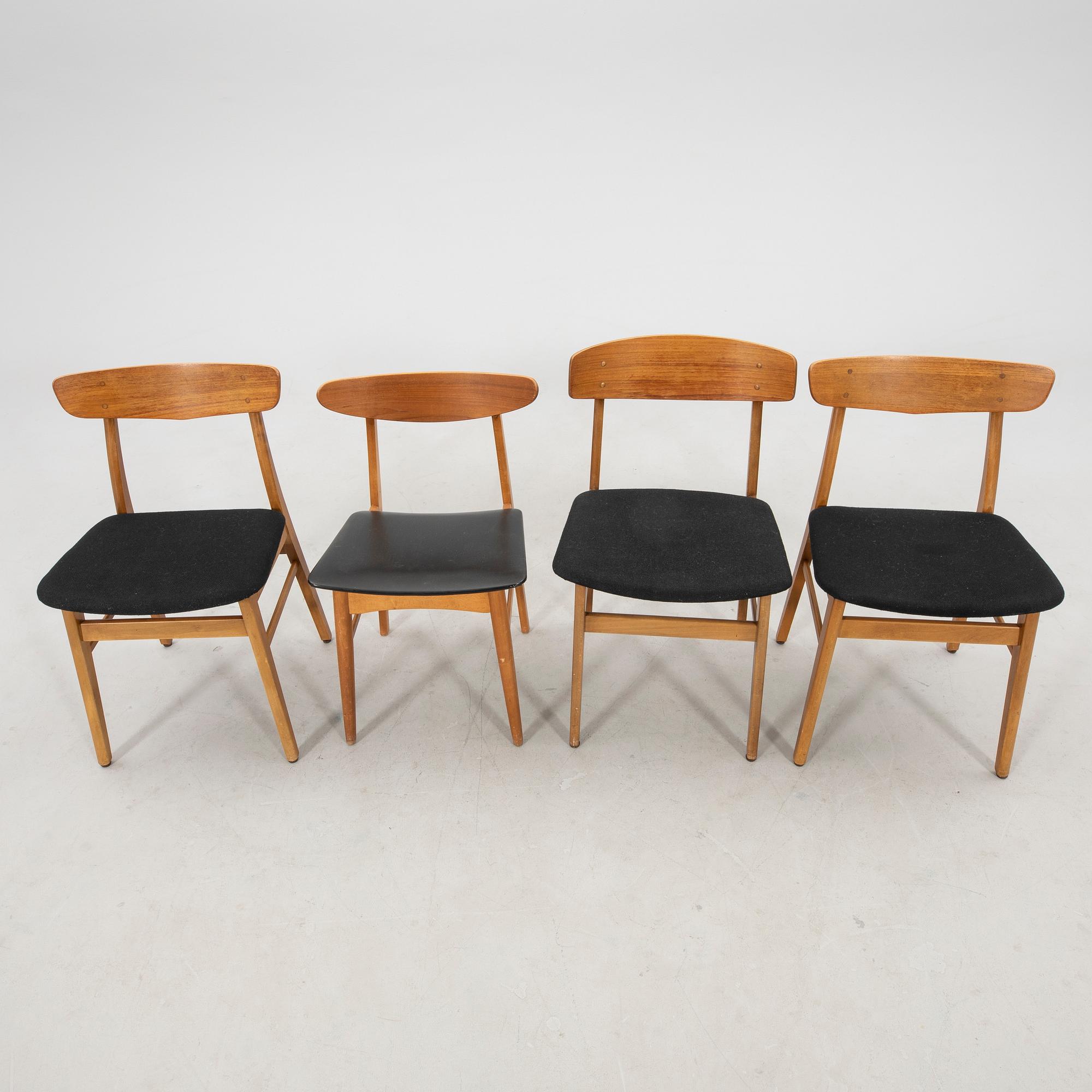 Stolar 4 st snarlika Farstrup Danmark 1960-tal.