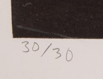 Carl Fredrik Reuterswärd, koppargrafik, 1990, signerad 30/30.