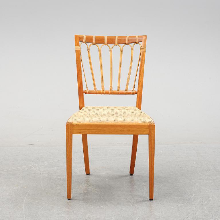 A mahogany chair, model 1165, designed by Josef Frank in 1947, Firma Svenskt Tenn.