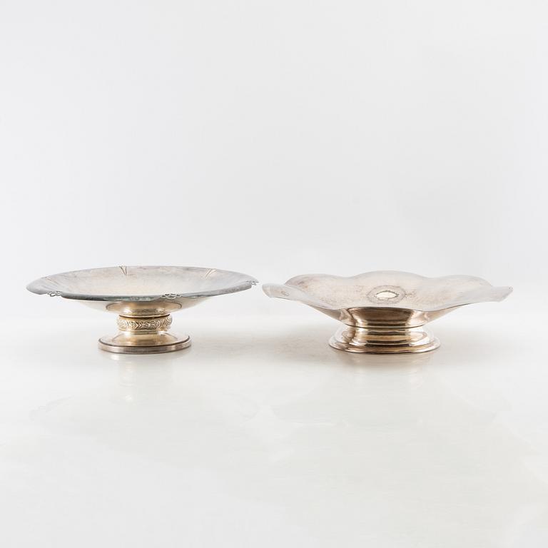 Bowls 2 pcs of silver-plated metal, first half of the 20th century.