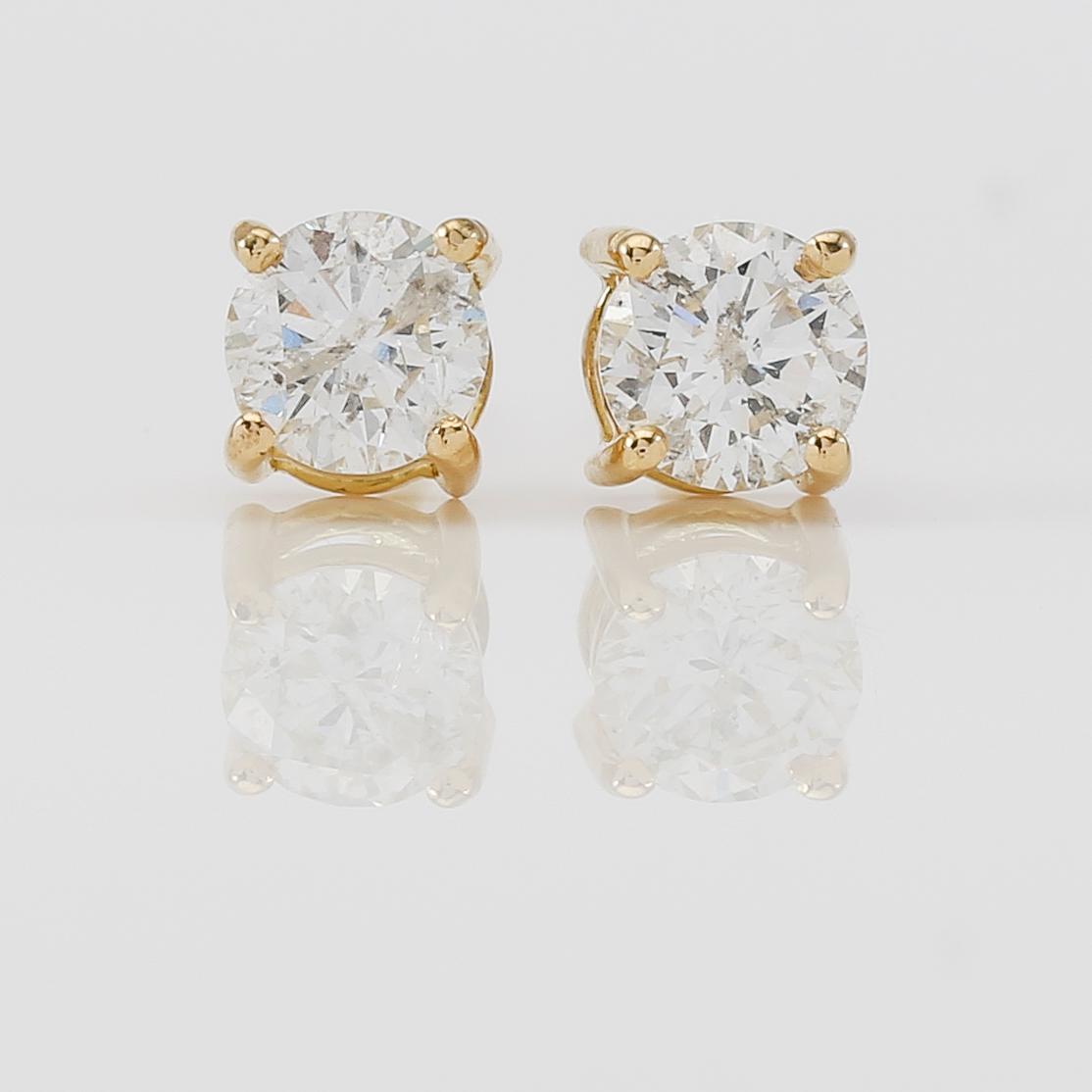 ÖRHÄNGEN, 1 par, 18K guld och diamanter tot ca 1.06 ct.