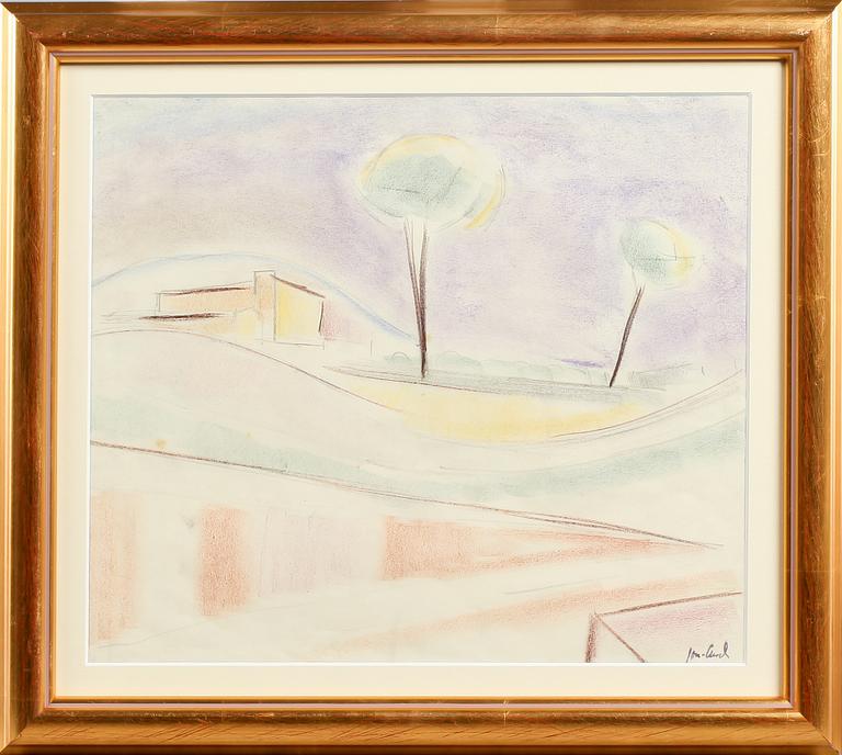JOHN JON-AND, pastell, stämpelsignerad.