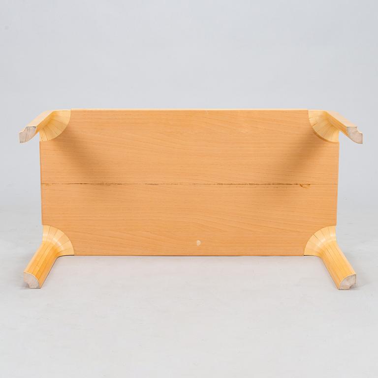 Alvar Aalto, a 1960s coffee table model MX800B, altered, for Artek.