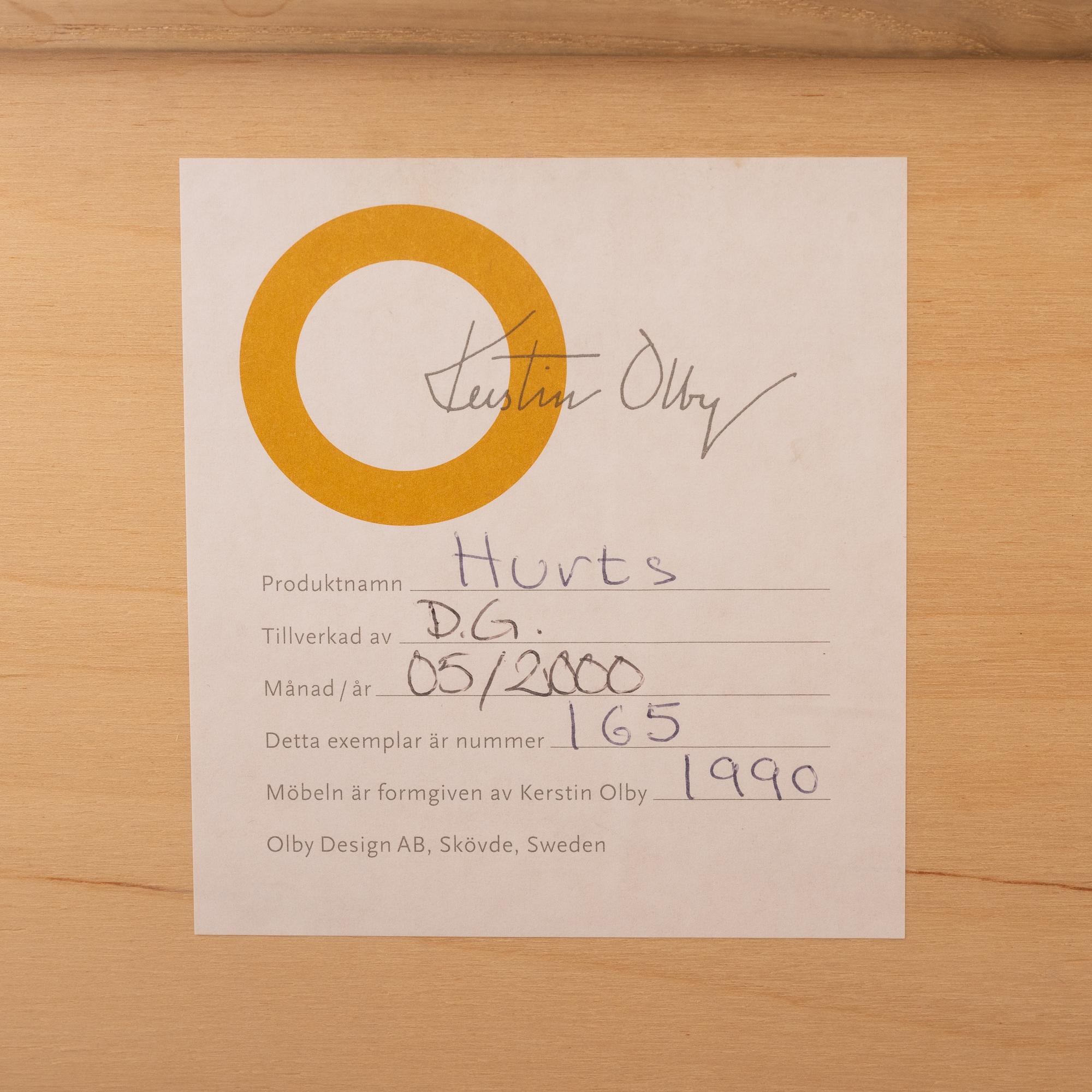 Kerstin Olby, bedside tables, a pair, "Klaq", Olby Design.