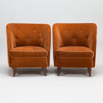 GUNNEL NYMAN, a pair of late 1930's armchairs for Oy Boman Ab.