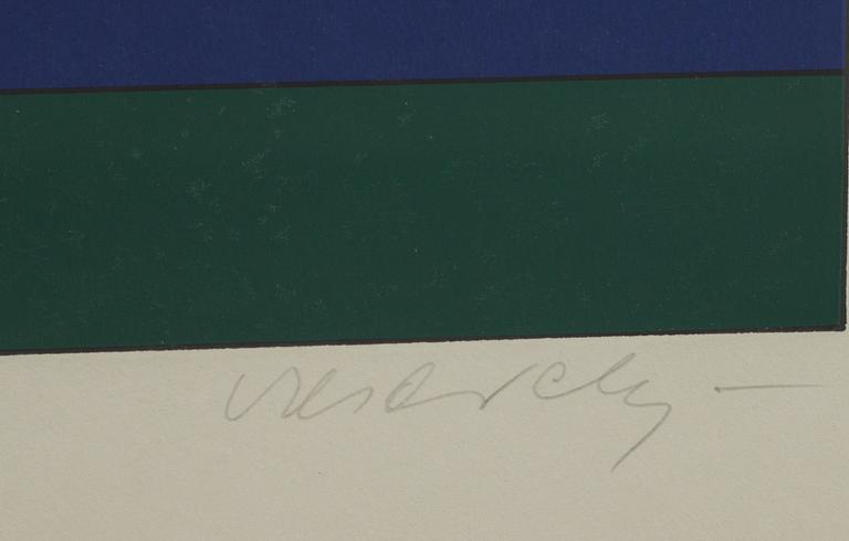 VICTOR VASARELY, färglitografi, signerad och numrerad 51/150.