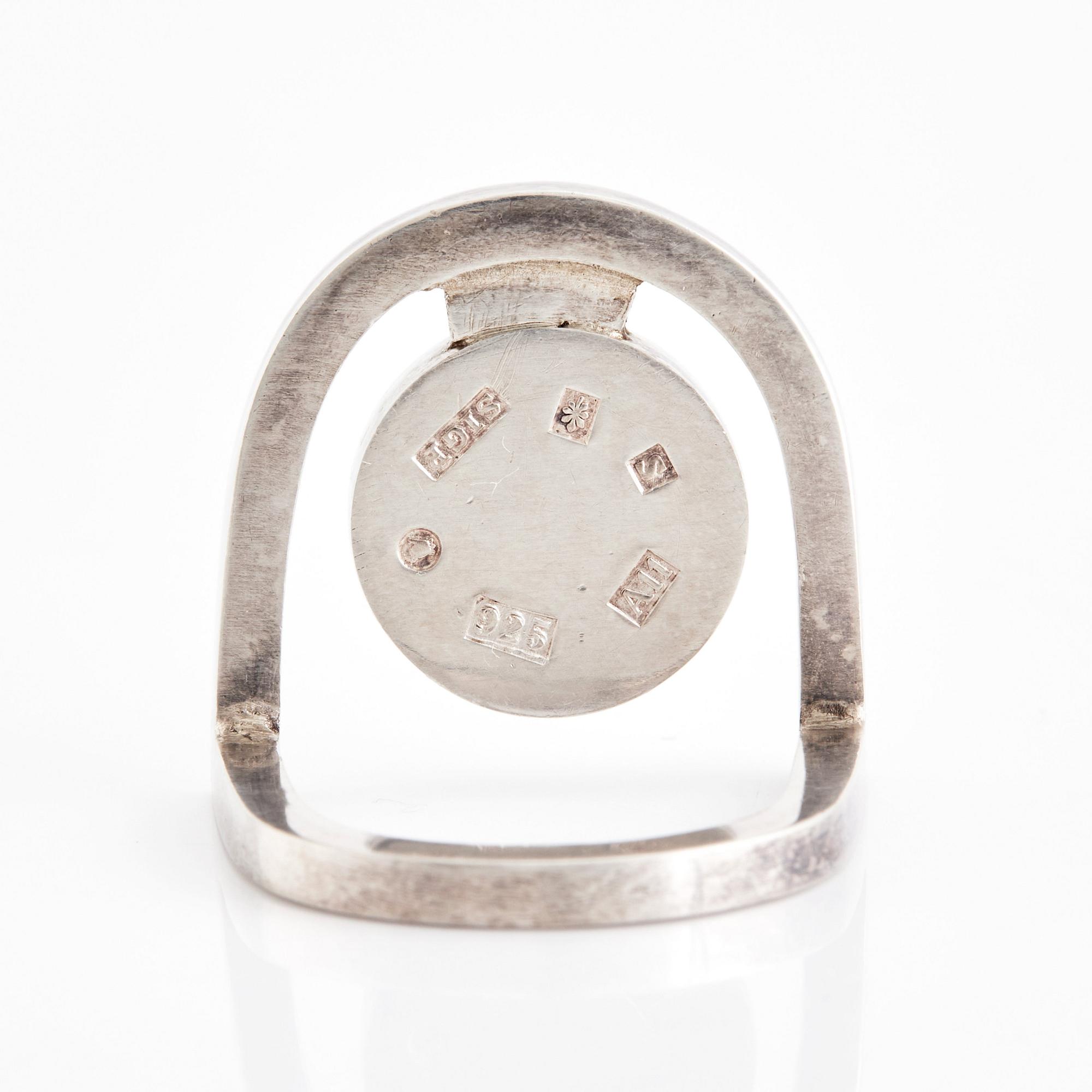Sigurd Persson, ring silver och förgylld, Stockholm 1999.