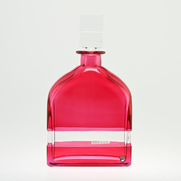 KARAFF, glas, "Rosor"/"Roses", Helén Krantz, Orrefors Gallery, 1990.