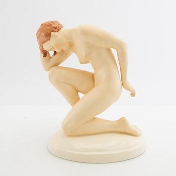 Elly Strobach figurine Royal Dux 1940s porcelain.