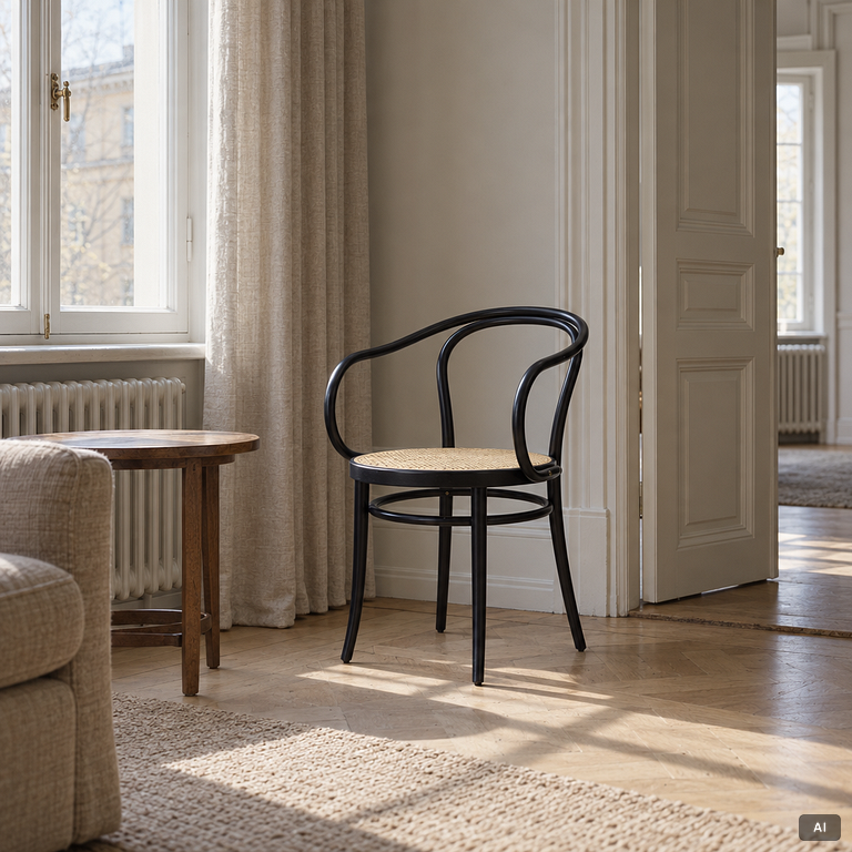 Michael Thonet, stolar, 6 st modell 18, karmstolar 2 st modell 30,  Ton.