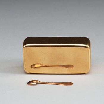 A Swedish 19th century gold-box, makers mark of Pehr Fredrik Palmgren, Stockholm 1875.