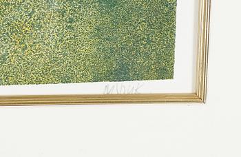 MADELEINE PYK, färglitografi. Signerad och numrerad.