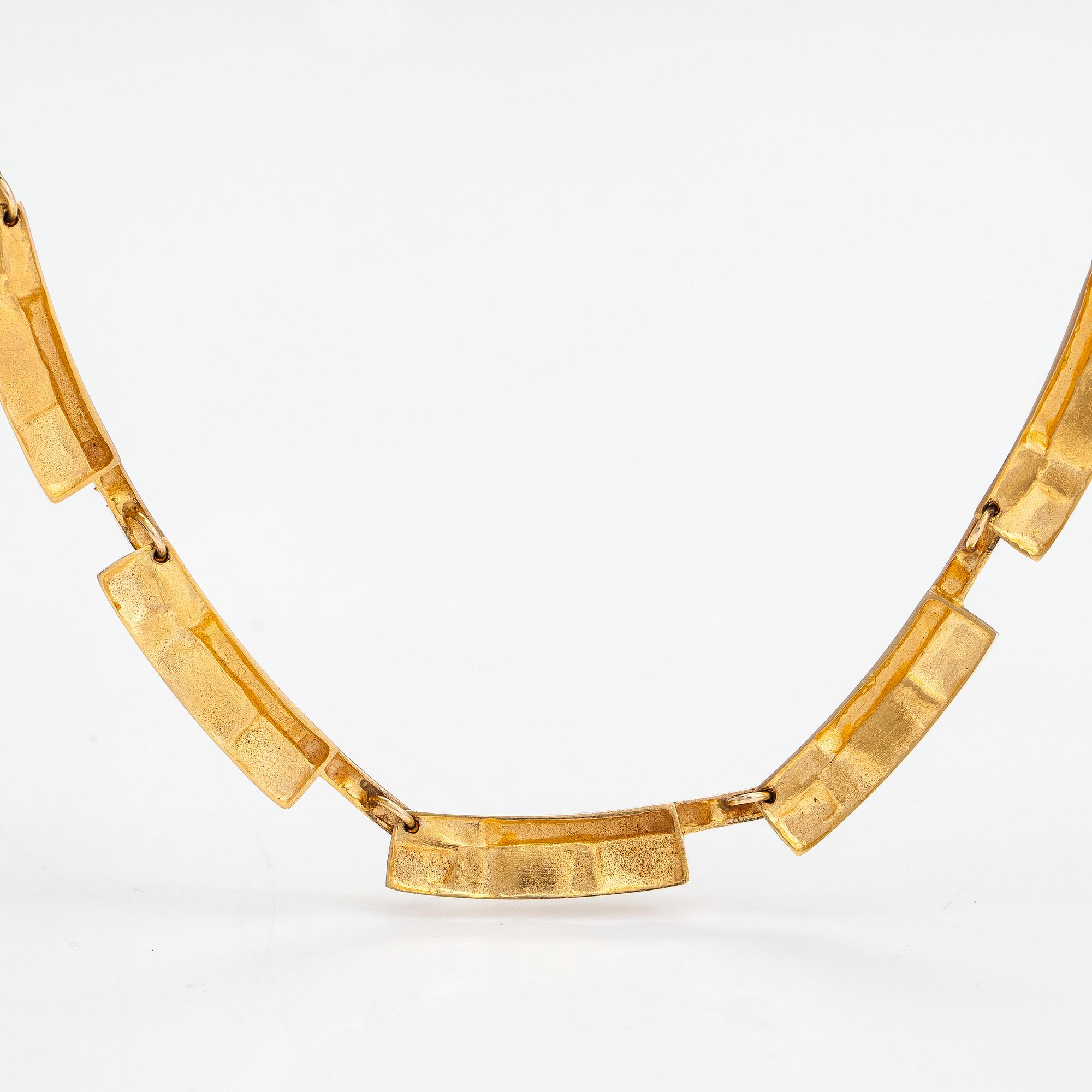 Björn Weckström, collier "Stor tundra", 14K guld. Lapponia 1970.