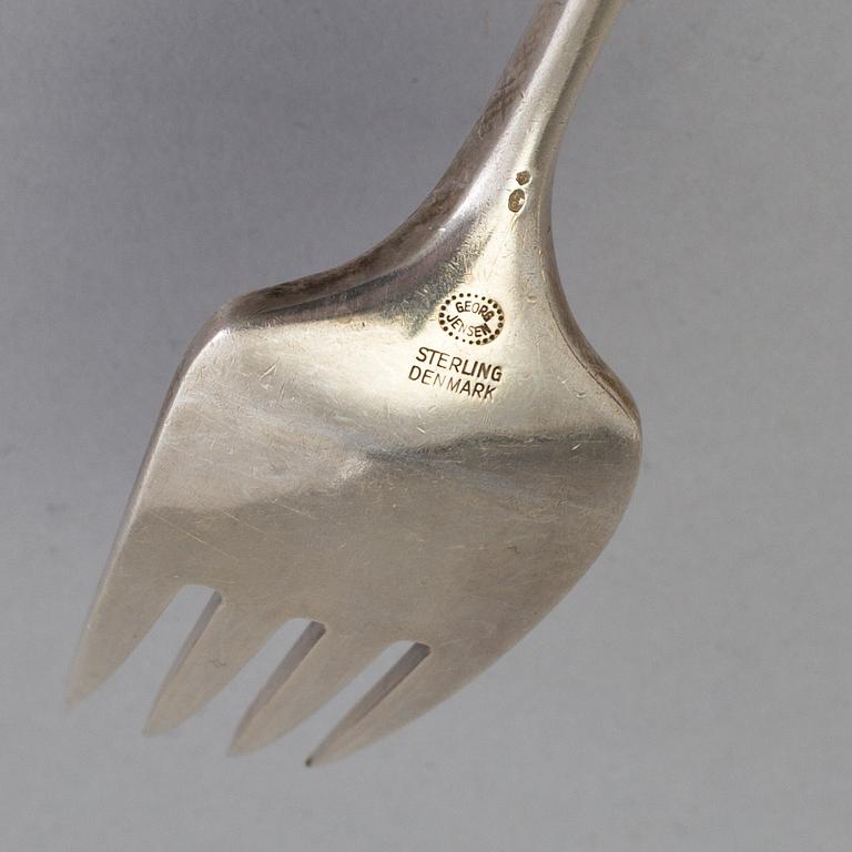 FIRMAN GEORG JENSEN, Köpenhamn efter 1953, Bestickservis, "Cypress" 36 delar, silver.