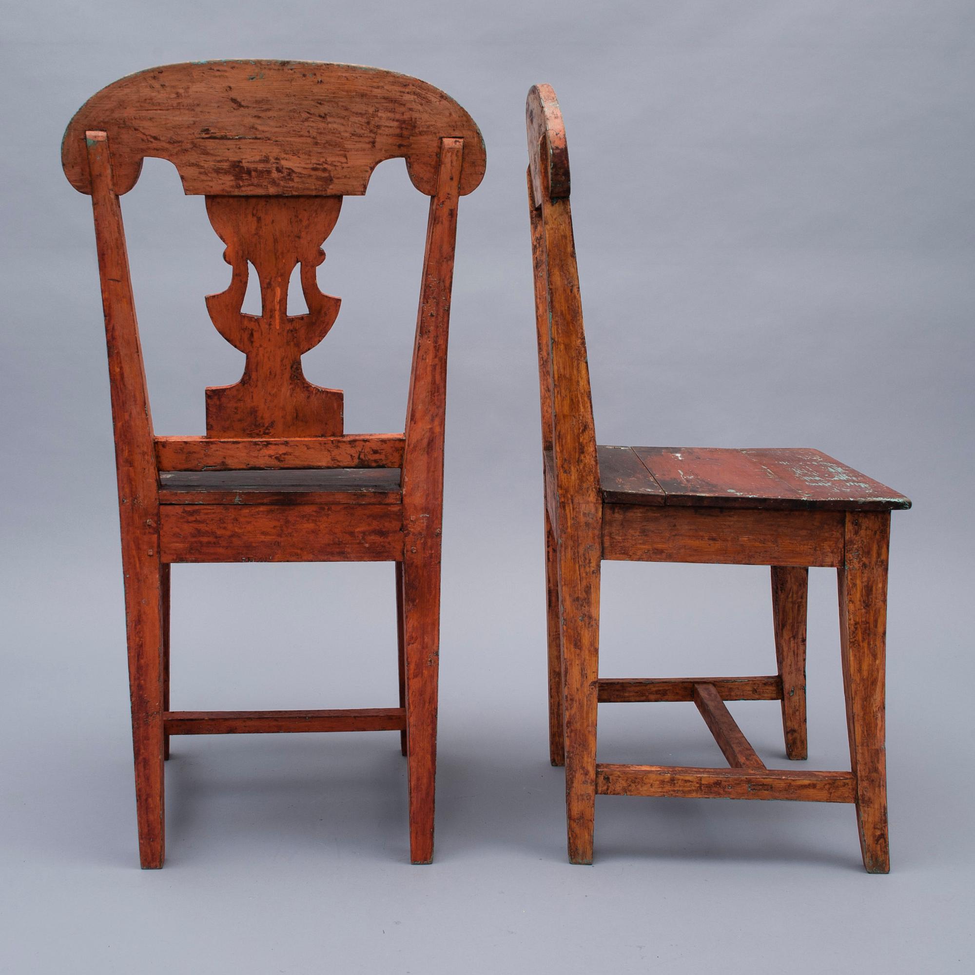 STOLAR, ett par, allmoge, ca 1850-tal.