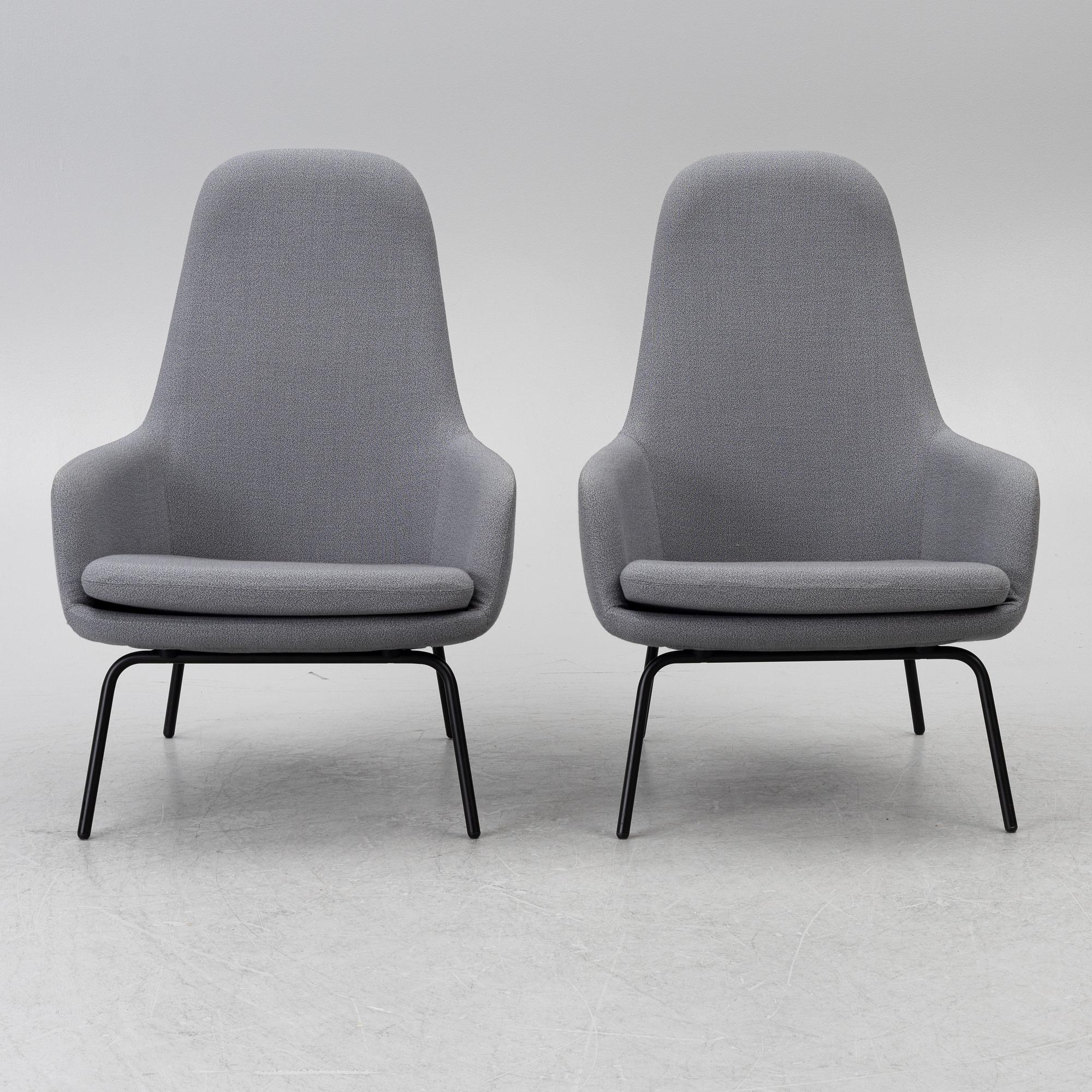 Simon Legald, fåtöljer, ett par, 'Era Lounge Chair High', Normann Copenhagen. Modellen formgiven 2014.