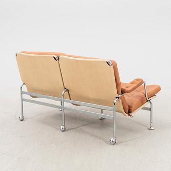 Bruno Mathsson, a karin leather adn chrome sofa Dux later part of the 20th century.