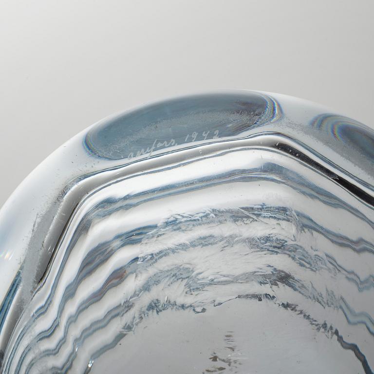 A glass vase from Orrefors, first half of the 20th century.