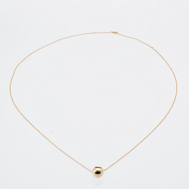 Jacqueline Rabun 18K gold necklace "Cave" set with round brilliant-cut diamonds, for Georg Jensen.