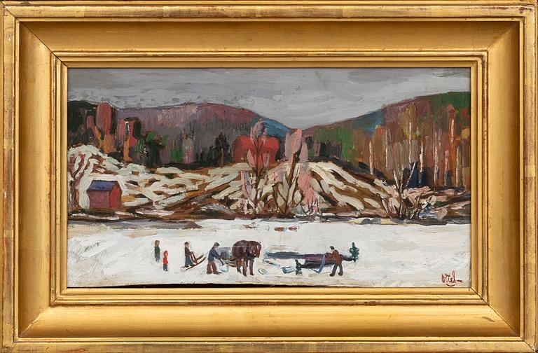 Otte Sköld, a signed oil on board.