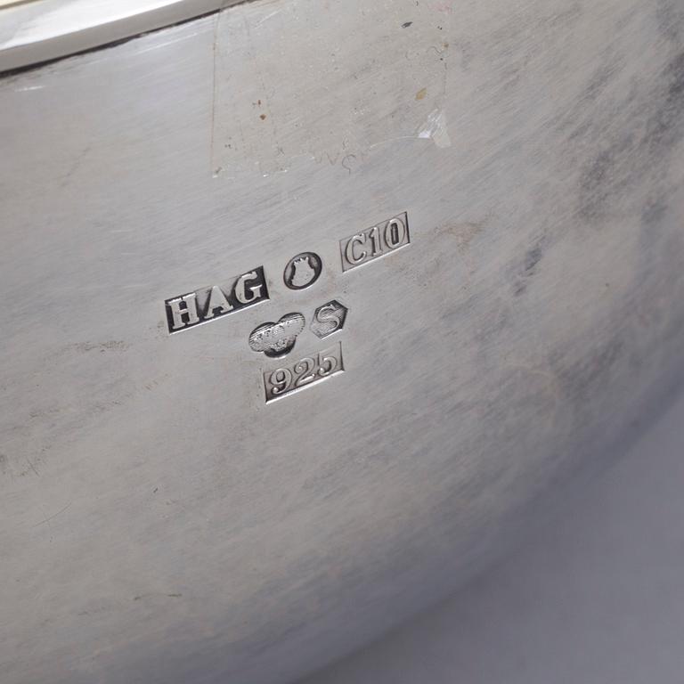BIRGER HAGLUND, skål, sterlingsilver, Stockholm, 1977.